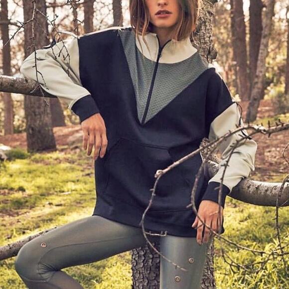 KORAL Breaker Scuba Throwover Pullover in Black Agave Mineral Grey Size S - Picture 1 of 11